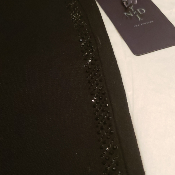 NYDJ New TUXEDO Jewel Stud Embellished Seam Skinny Jeans Jeggings BLACK Women's - Picture 7 of 16